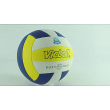 Bolas de vôlei de praia espuma de PVC costurada à máquina Bola de vôlei colorida macia de tamanho 5